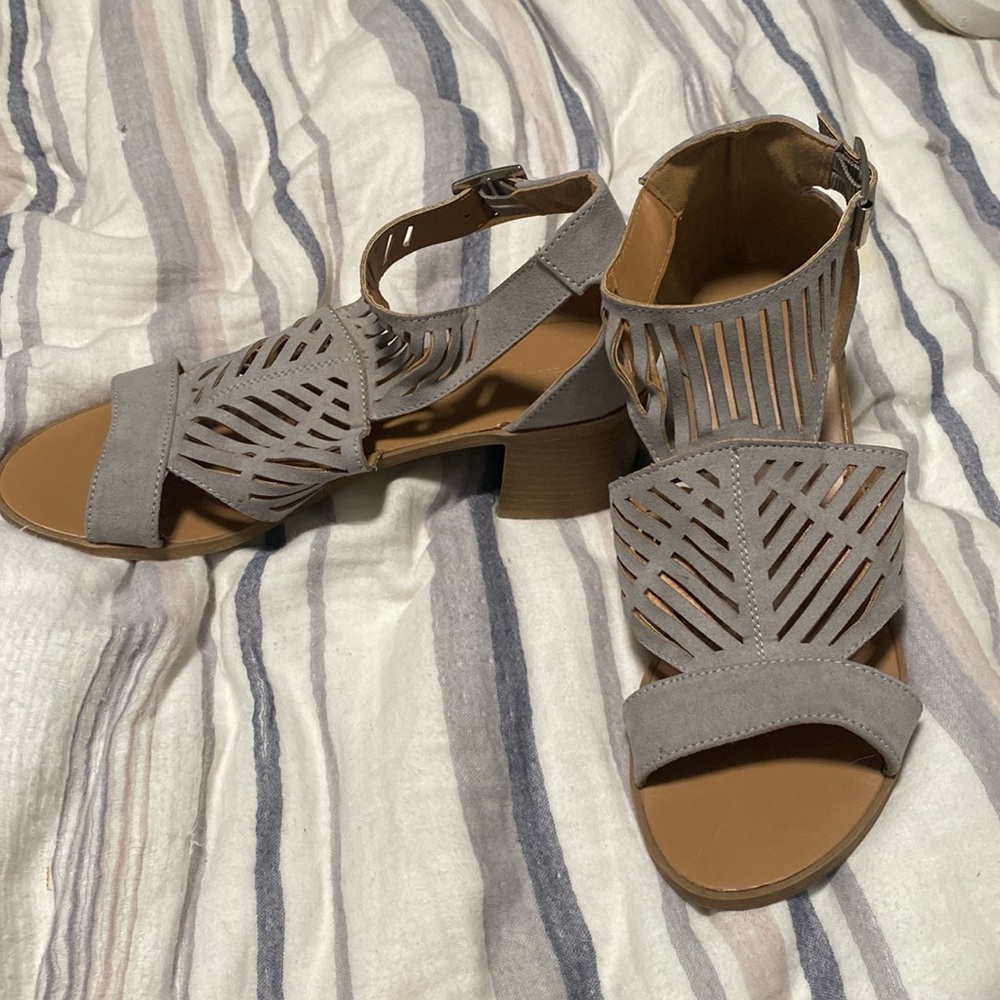 Charlotte Russe Grey platform sandals